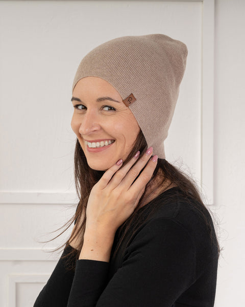 Women's Knit Beanie Merino & Cashmere