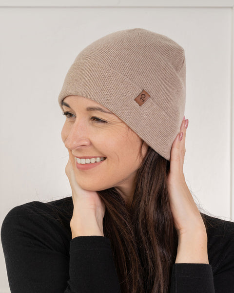 Women's Knit Beanie Merino & Cashmere
