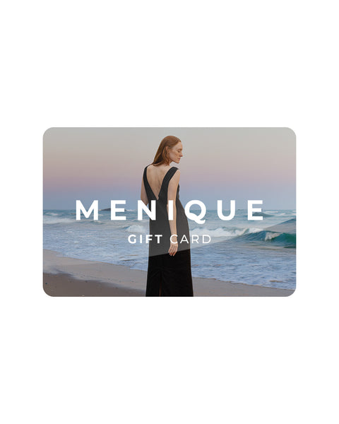 menique gift card image in white background