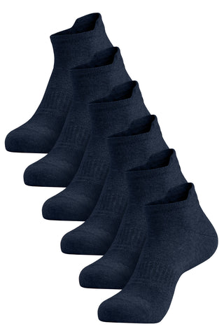 Women’s Natural Cotton Light Everyday Socks 6-Pack - S-M / Denim