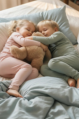 Kids' Bamboo Long Sleeve & Bottom 2-Piece Pajama - 1-2Y / Green