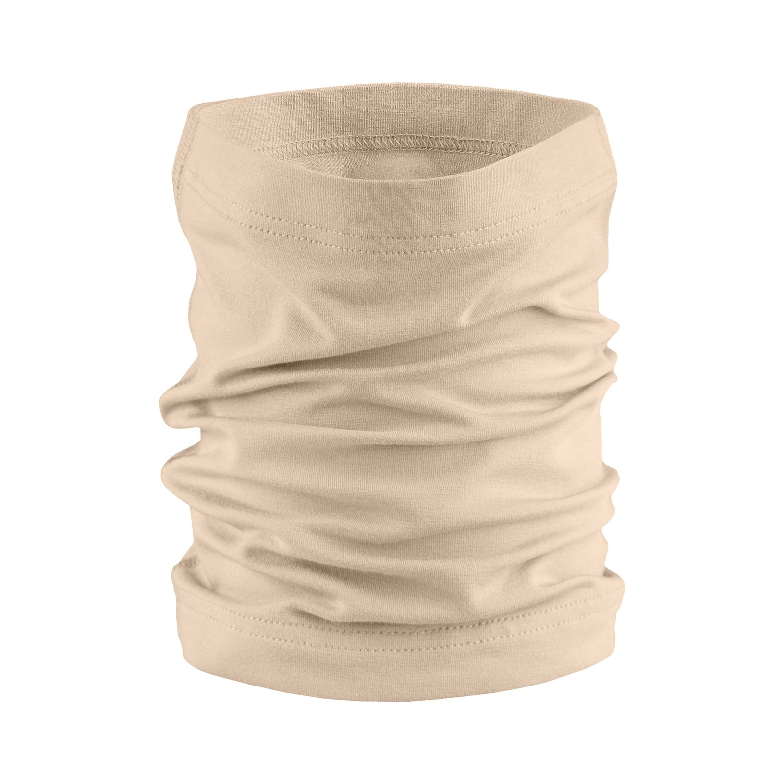 Kids bamboo neck gaiter in sage green, lightweight breathable accessory for layering.