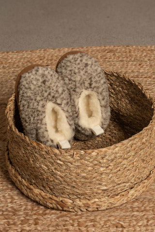 Kids' Merino Bootie Slippers - 5-6Y / Brown