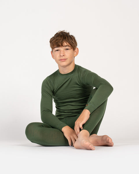 Kids' Natural 100% Merino Wool Long Sleeve &amp; Leggings Set