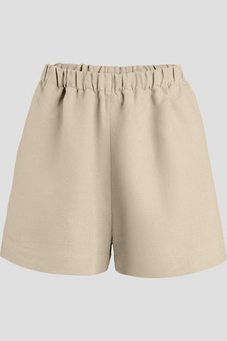 Linen Pull-On Shorts - XXS / Natural
