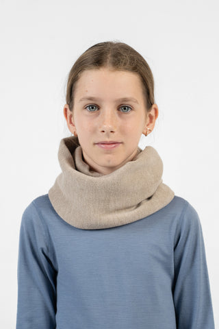 Kids' Merino Wool Infinity Loop Scarf - One Size / Creamy Beige