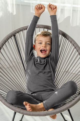 Kids' 160 Thermal Long Sleeve Crew Gray - 1-2Y / Gray