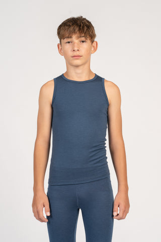 Kids' Sleeveless Singlet Denim - 1-2Y / Denim