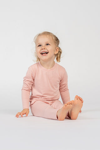 Kids' Bamboo Long Sleeve & Bottom Pajama - 1-2Y / Pink