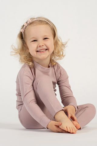 Kids' 160 Merino Pants Dusty Pink - 1-2Y / Dusty Pink
