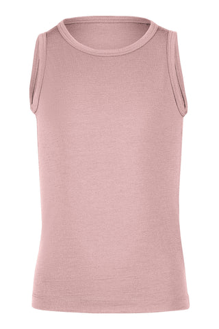 Girls 100% Merino Undershirt Top - 1-2Y / Dusty Pink