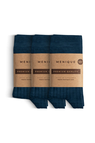 Kids' Merino Rib Crew Socks 3-Pack - 6-24 M / Blue