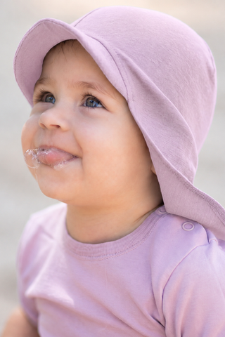 Toddler UPF35+ Merino Lightweight Sun Cap - 1-2Y / Dusty Pink