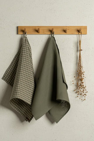 Kitchen Dish Towel 2-Pack - Green Check/Stone Green