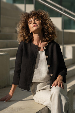 Blazer Jacket with Buttons Alice - XS / Pure Black