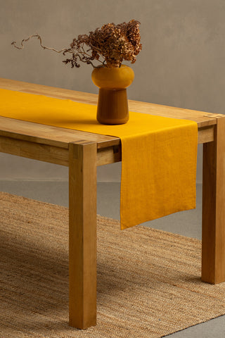 Linen Table Runner - 18 x 55" / Spicy Yellow