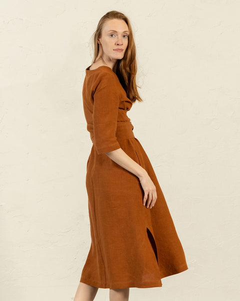 3/4 Sleeve Obi Wrap Dress Miley