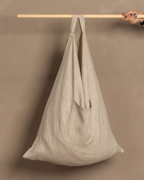 Linen Hanging Laundry Bag
