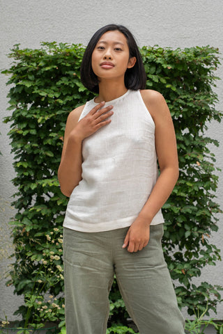 High Neck Top Nina - XS / Pure White