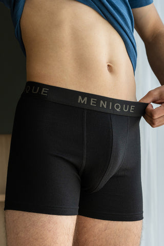 Men's Merino Short Boxer Briefs - S / Black
