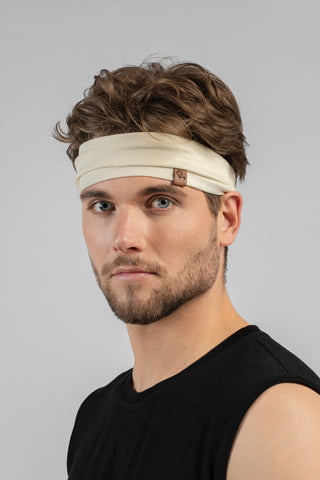 Men's Merino Sport Headband Natural - One Size / Natural