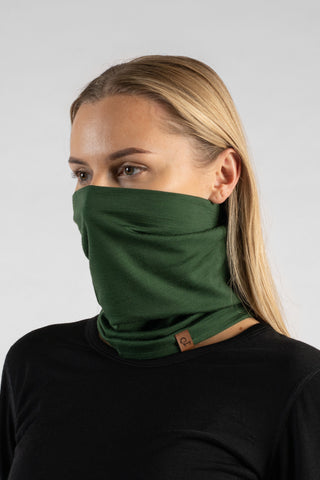 Women's 100% Merino Neck Gaiter Dark Green - One Size / Dark Green