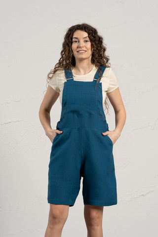 Linen Romper Nino - XS / Cobalt Blue