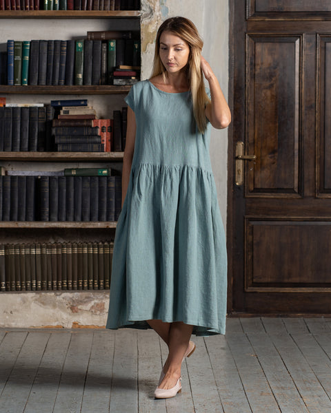 Smock Dress Cecilia in mint green