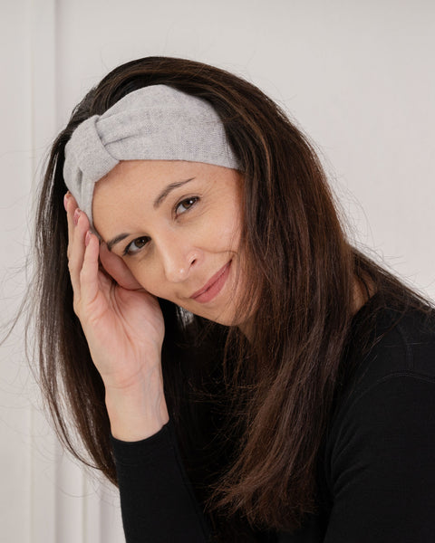 Women's Knit Headband with Ribbon