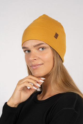 Women's Merino Beanie Yellow - One Size / Yellow