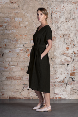 Loose Dress Joelle Pure Black - XS / Pure Black