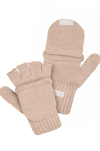 Kids' Knit Merino Convertible Mittens - 1-3Y / Creamy Beige