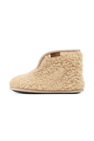 Women's Warm Wool Fluffy Booties - W6.5-8 / Beige