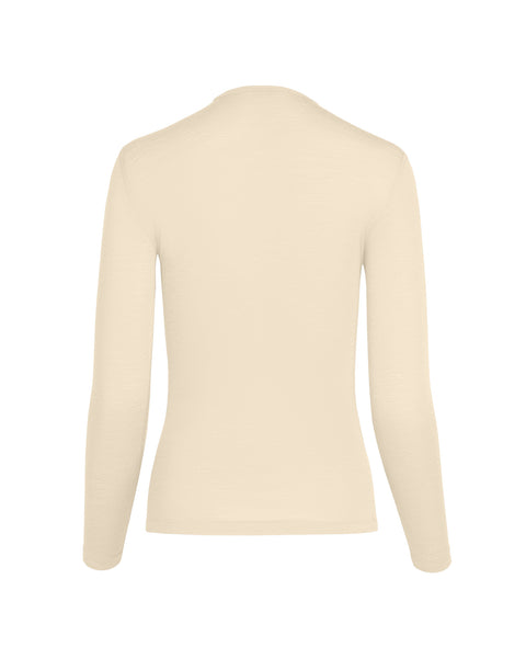 Women's Natural 100% Merino Long Sleeve Crew