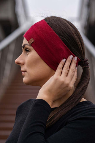 Women's Merino Headband Royal Cherry - One Size / Royal Cherry